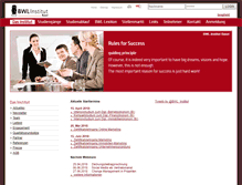 Tablet Screenshot of bwl-institut.ch